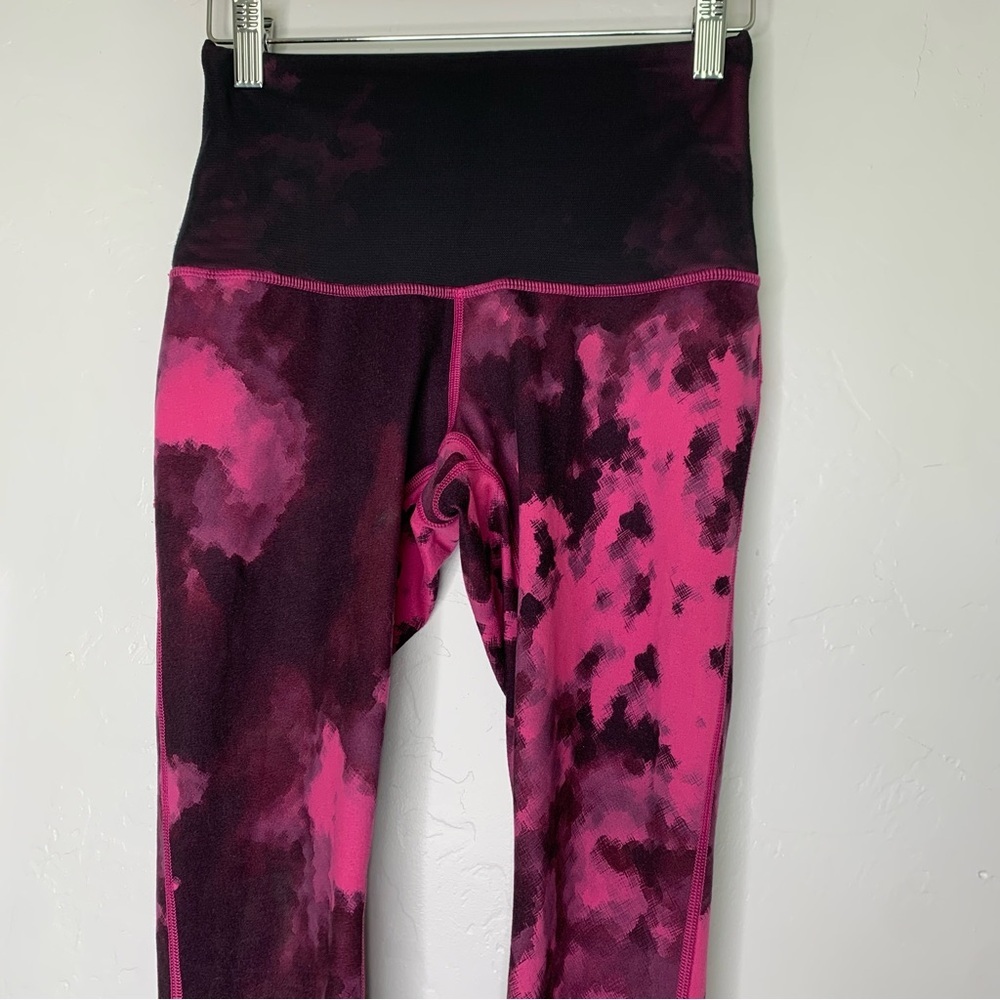 Lululemon Sweaty Endeavor Blooming Pixie Raspberry Mesh Leggings Size 6 - Picture 5 of 12